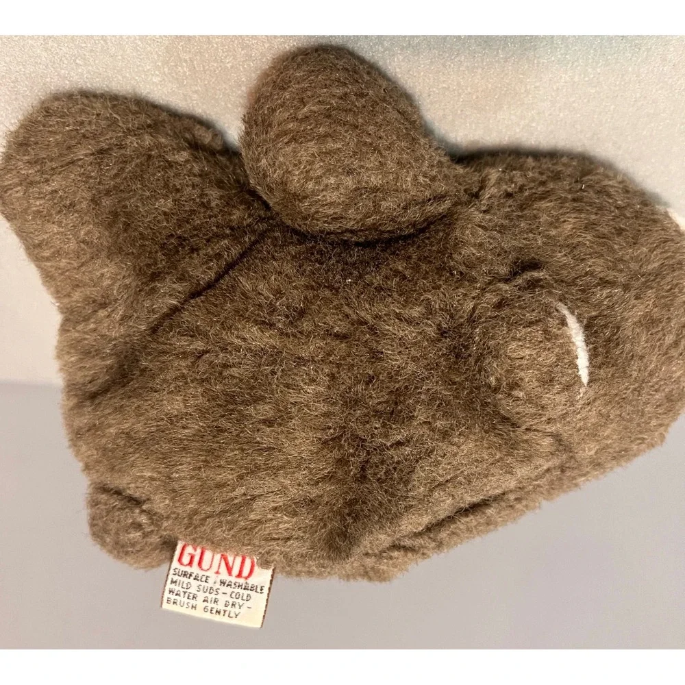 Vintage 1980 Gund Snuffles Brown Sleepy Bear‎ Small Plush Shaggy Toy Korea